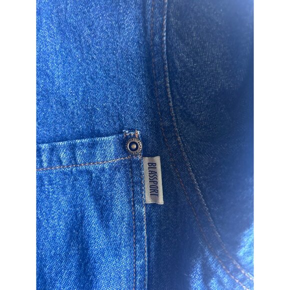 Vintage 80s 90s Blassport Womens Embroidered Denim Jean Jacket Floral Collar - S - Picture 7 of 9